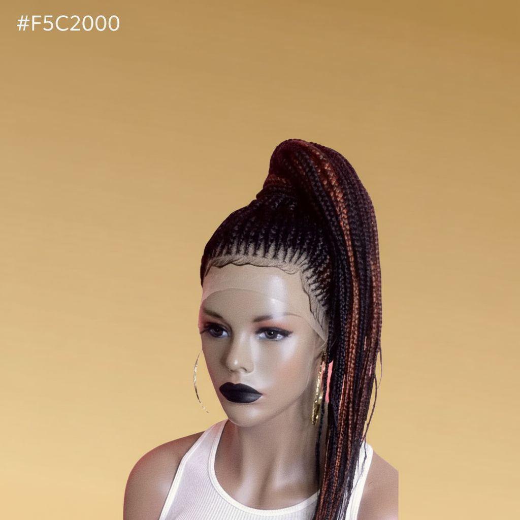 Feed In Braided Ponytail Wig